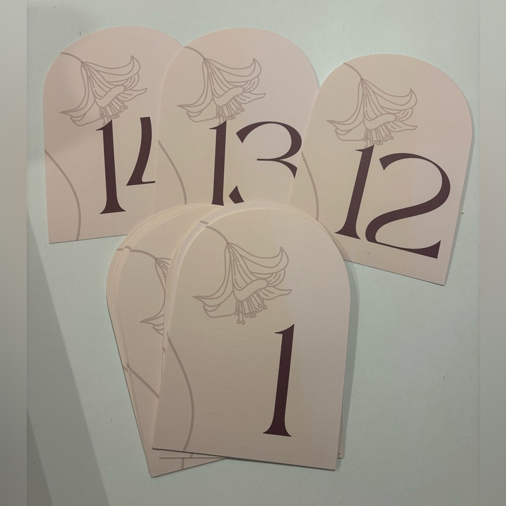Table Number Card (14) - Picture 2 of 5